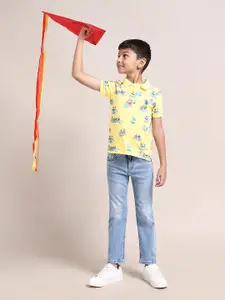 U.S. Polo Assn. Kids Boys Graphic Printed Polo Collar T-shirt