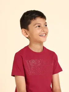 U.S. Polo Assn. Kids Boys Typography Printed Short Sleeves Cotton T-shirt