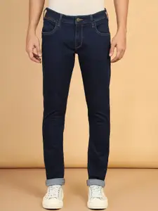 Wrangler Men Vegas Skinny Fit Low-Rise Low Distress Stretchable Jeans