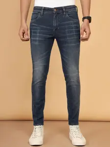 Wrangler Men Slim Fit Mid-Rise Light Fade Stretchable Jeans