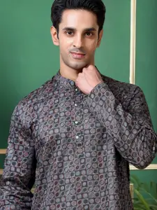 TATTVA Ethnic Motifs Mandarin Collar Kurta