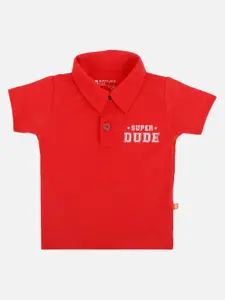Bodycare Boys Typography Polo Collar Applique T-shirt