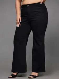 Miss Chase A+ Women Wide Leg High-Rise Stretchable Jeans