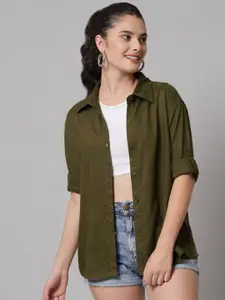 Fab Star Classic Spread Collar Long Sleeves Casual Shirt