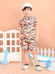 Superminis Boys Printed Shirt with Shorts