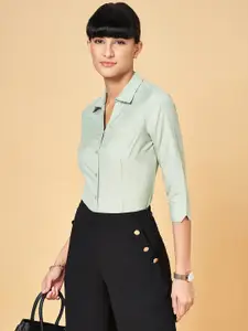 Annabelle by Pantaloons Spread Collar Formal Shirt