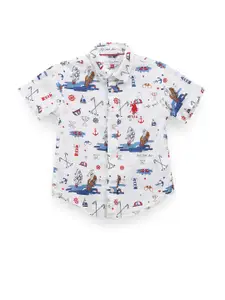 U.S. Polo Assn. Kids Boys Classic Fit Conversational Printed Casual Shirt