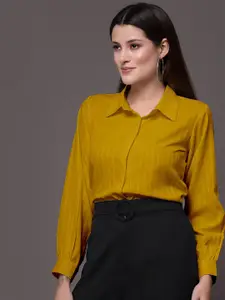 Selvia Spread Collar Long Sleeves Regular Fit Casual Shirt