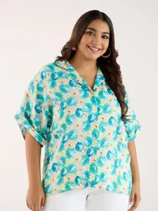 Big Hello - The Plus Life Floral Printed Casual Shirt