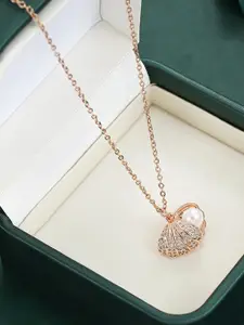 MEENAZ Gold-Plated Diamond Shaped Pendants with Chains