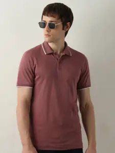 SELECTED Polo Collar Cotton Slim Fit T-shirt