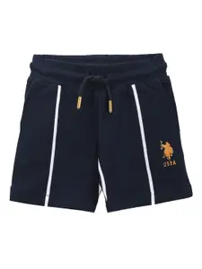 U.S. Polo Assn. Kids Boys Striped Mid-Rise Shorts