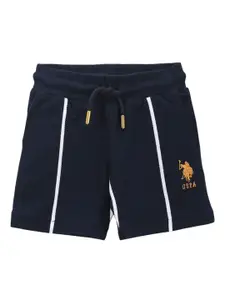 U.S. Polo Assn. Kids Boys Striped Mid-Rise Shorts