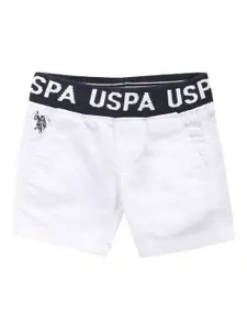 U.S. Polo Assn. Kids Colourblocked Cotton Regular Shorts