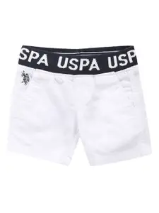 U.S. Polo Assn. Kids Colourblocked Cotton Regular Shorts