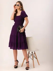 DressBerry Georgette Fit & Flare Dress