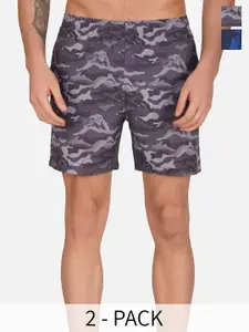 NEVER LOSE Men Camouflage Printed Shorts