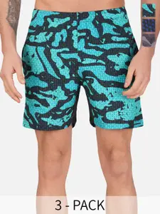 NEVER LOSE Men Camouflage Printed Shorts