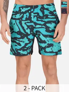 NEVER LOSE Men Printed Sports Shorts