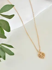 ToniQ Gold-Plated Floral Pendants with Chains