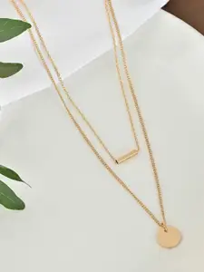 ToniQ Gold-Plated 2-Layered Charm Necklace