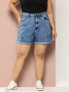 Sztori Women Plus Size Denim Shorts