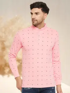 WILD WEST Printed High Neck Long Sleeves Regular Fit T-shirt