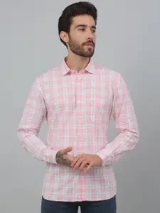 Cantabil Men Comfort Tartan Checks Opaque Checked Casual Shirt