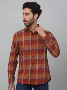 Cantabil Men Comfort Tartan Checks Opaque Checked Casual Shirt