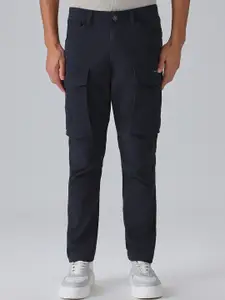 Banana Club Men Cotton Slim-Fit Cargo Trousers