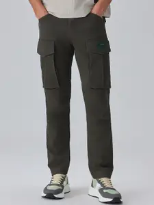 Banana Club Men Cotton Slim-Fit Cargo Trousers
