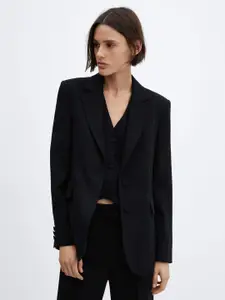 MANGO Straight Fit Single-Breasted Formal Blazer