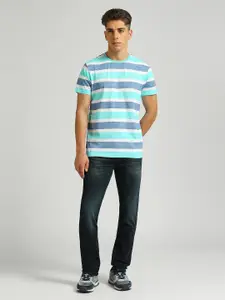 Pepe Jeans Men Striped Pure Cotton Pockets Slim Fit T-shirt