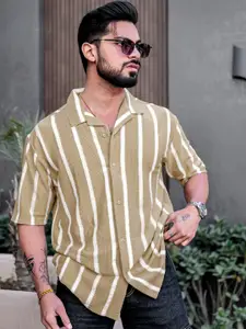 Maniac Men Comfort Opaque Striped Casual Shirt
