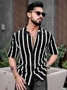 Maniac Men Comfort Opaque Striped Casual Shirt