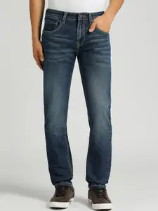 Pepe Jeans Men Tapered Fit Low-Rise Low Distress Stretchable Jeans