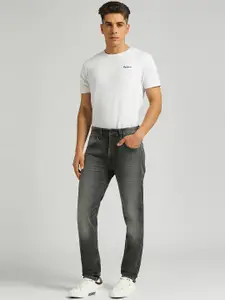 Pepe Jeans Men Skinny Fit Low Distress Heavy Fade Stretchable Jeans