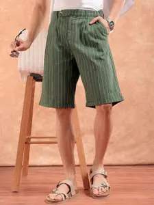 The Indian Garage Co Men Striped Loose Fit Technology Shorts