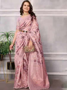 vj fashion Woven Design Zari Silk Blend Banarasi Saree