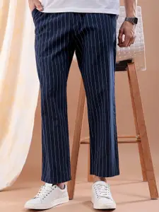 The Indian Garage Co Men Striped Trousers