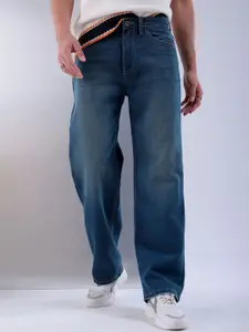 The Indian Garage Co Men Mid-Rise Loose Baggy Fit Stretchable Jeans