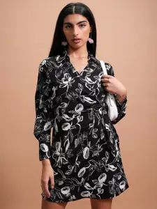 Tokyo Talkies Floral Print Fit & Flare Mini Dress
