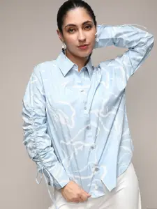Campus Sutra Women Classic Boxy Opaque Printed Casual Shirt