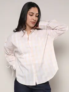 Campus Sutra Women Classic Boxy Opaque Checked Casual Shirt