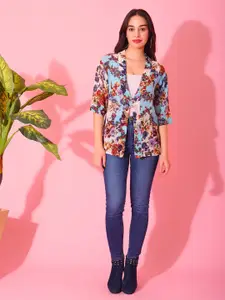 DEBONATELLA Women Printed Embellished Button Shrug