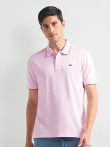 Arrow Sport Men Polo Collar Applique T-shirt