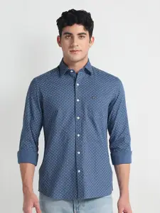 Arrow Sport Slim Fit Opaque Printed Spread Collar Casual Shirt