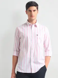 Arrow Sport Men Slim Fit Opaque Striped Casual Shirt