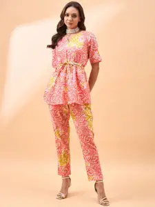 all about you Printed Cotton Top & Trousers Co-Ord