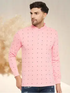 WILD WEST Men Printed Polo Collar Pockets T-shirt